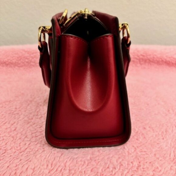 Michael Kors Hamilton Small Leather Satchel – Deep Red - Picture 5 of 12